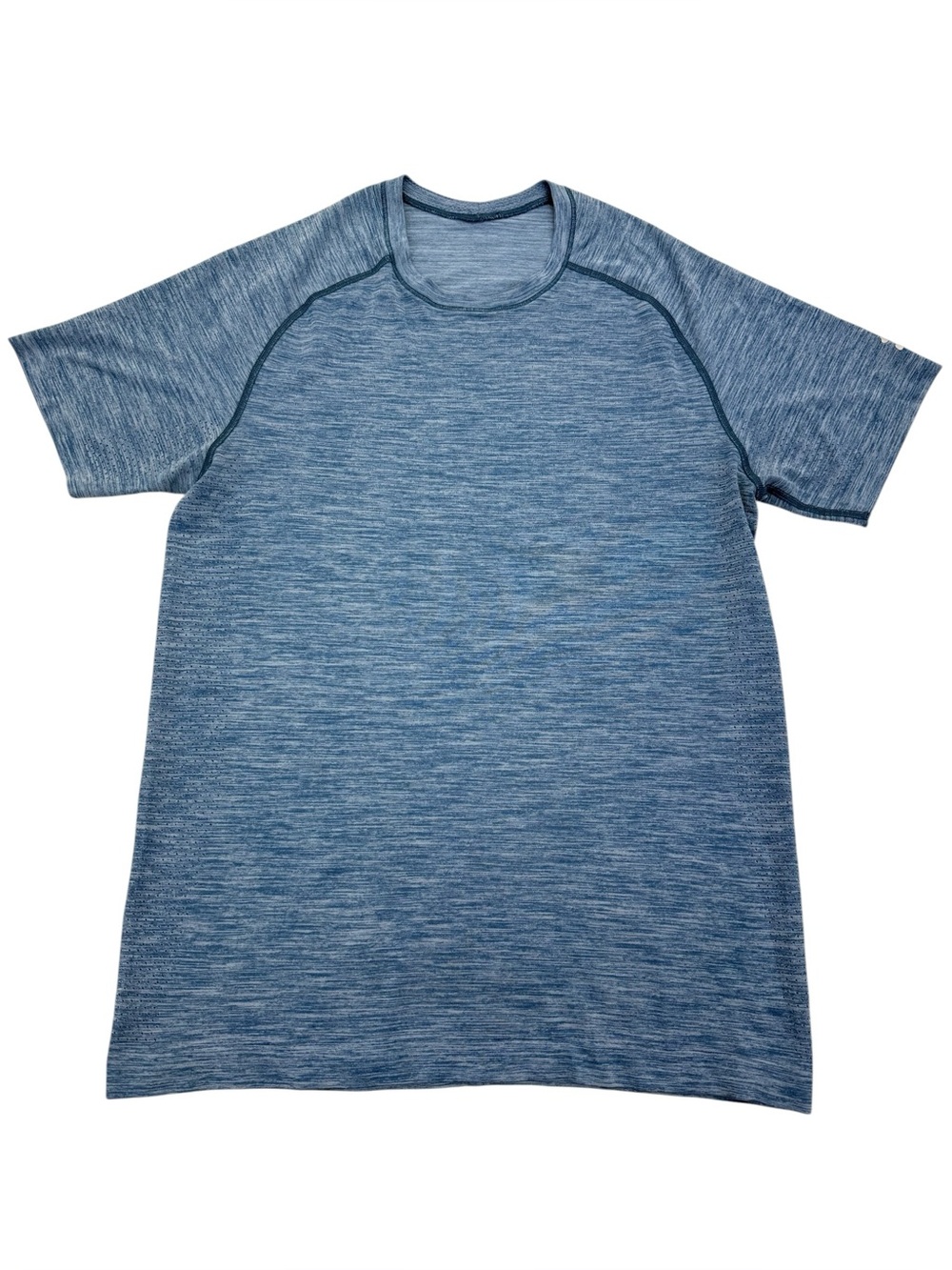 Lululemon Metal Vent Tech Short Sleeve Shirt w/Skull & Crossbones Small Blue - Picture 12 of 16
